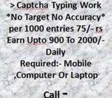 Part time job for data entry & simple typing work for home