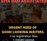 We urgently needed good looking waiters for