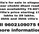 Flats and villa’s available in jagatpura and