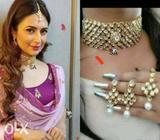 Kundan Necklace with Earrings and Maangtika