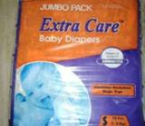 Extra Care Baby diapers premim qality all sizs. Wet wipes.teddy soft