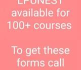 LPUNEST forms for 100+ courses