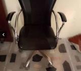 Black nd gray silver rolling chair Urgent sale