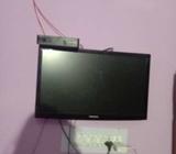 Black Flat Screen TV With Remote