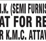 3 B.h.k. Semi Furnished 24 hour standby generator near K.MC. ATTAVARA