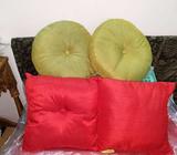 Embellished satin finish filled cushions from home center
