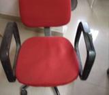 Red And Black Rolling Chair