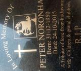 Engraving later granite marble