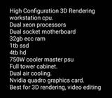High end workstation, for 3D rendering and video