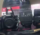 Nikon camera 3200 with lens 70-300mm and 18-55mm lens