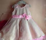 Kids pink and golden party wear