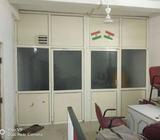 Alluminium section partion office Rs.185 sc fit