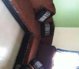 Black And White Striped sofa (new)