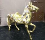 Gold And White Horse Figurine