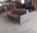 Gray Suede 2-seat Sofa