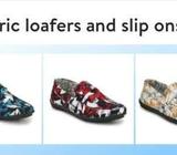 Fabric loafers and slip ons Material: Fabric